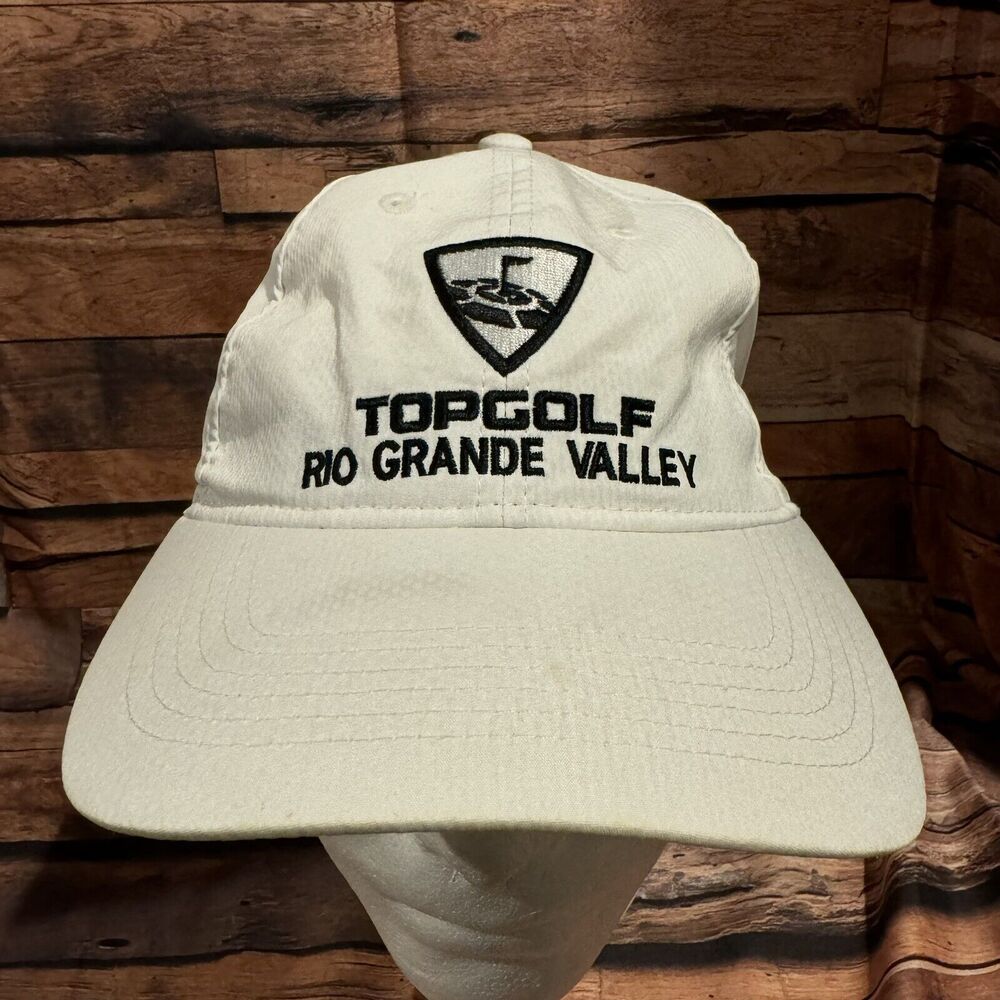 Topgolf Rio Grande Valley Hat White Baseball Cap Embroidered Logo Adjustable
